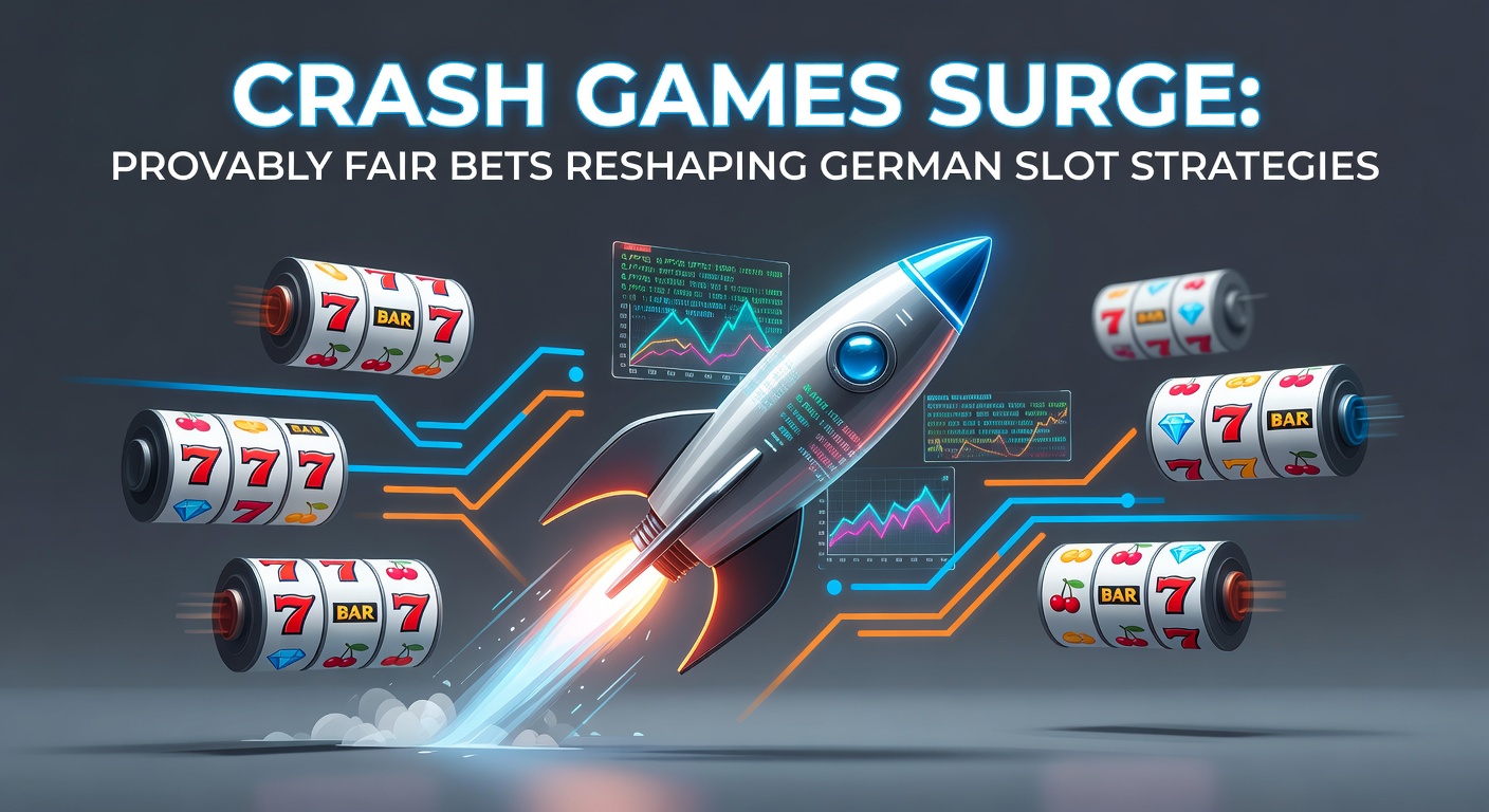 Dynamische Grafik eines Crash-Games-Charts mit steigender Kurve und Multiplikatoren, die den Boom in Deutschland symbolisiert