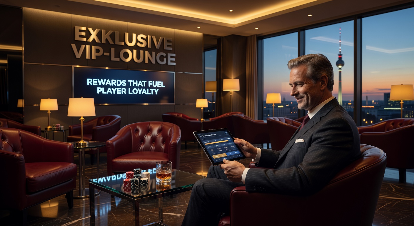 Luxuriöse VIP-Lounge in einem deutschen Online-Casino-Ambiente mit eleganten Sitzgelegenheiten und personalisierten Getränken